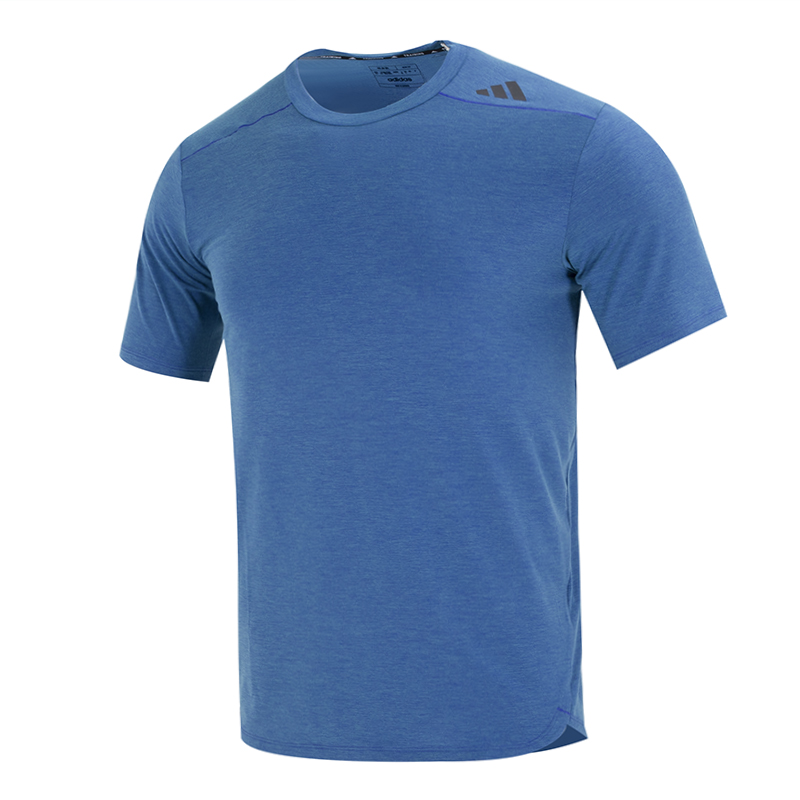 阿迪达斯蓝色圆领短袖男夏季新款运动服休闲宽松半袖健身跑步T恤 - 图3