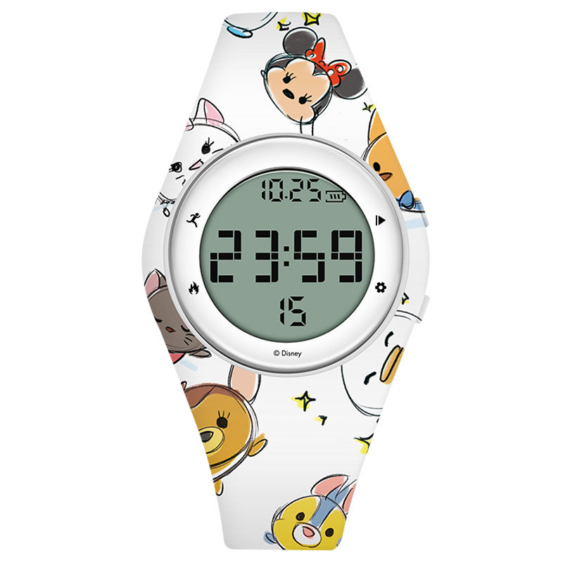 迪士尼女学生ins风简约儿童电子表 幻速国产腕表