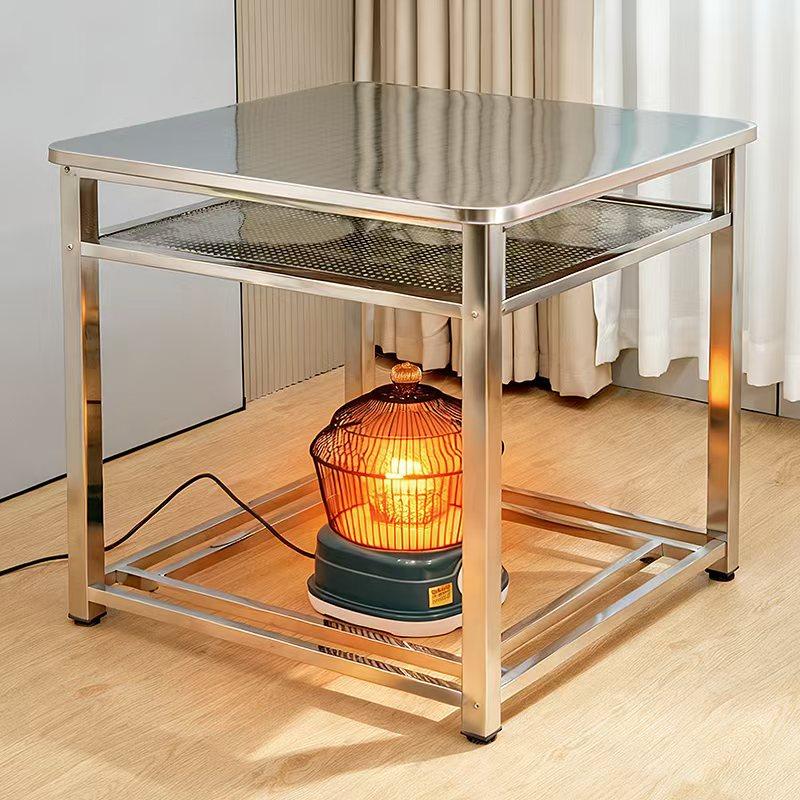 不锈钢烤火桌子家用组装多功能取暖棋牌吃饭加厚正方形可拆卸餐桌,淘宝优惠券,粉丝福利购,淘宝优惠卷