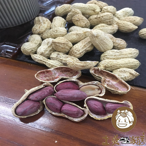 26年新果姥家莱紫衣花生1斤*6包水煮白晒紫皮 花生红衣花生 零食 - 图2