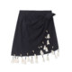ສິ້ນຝ້າຍແລະ linen tassel Summer ການຄ້າຕ່າງປະເທດແມ່ຍິງຄົນອັບເດດ: ຄົນອັບເດດ: ທໍາມະຊາດແອວ tie irregular skirt 32806