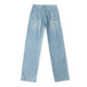 Lyocell denim ກາງເກງຂາກວ້າງ, ພາກຮຽນ spring ແລະ summer ຮູບແບບໃຫມ່ຂອງແມ່ຍິງທີ່ມີປຸ່ມ zipper ແອວສູງ, ຂາແຄບຊື່, trousers 33311