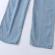 ຊັກຜ້າຝ້າຍຂາກວ້າງ jeans ພາກຮຽນ spring ແລະດູໃບໄມ້ລົ່ນຄົນອັບເດດ: ແມ່ຍິງໃຫມ່ ແອວສູງ zipper ປຸ່ມກົງບາງໆ 33362