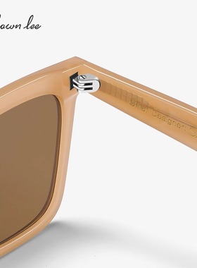 Shawnlee全新奶茶色方框墨镜女夏防晒燕麦棕板材太阳镜高级感ins