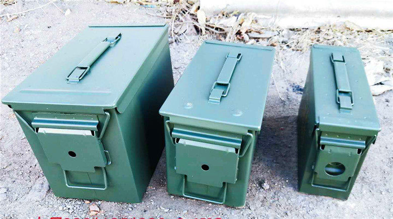 包邮美式弹药箱厚铁皮北约密封箱军迷收藏机车边改储物箱车载工具