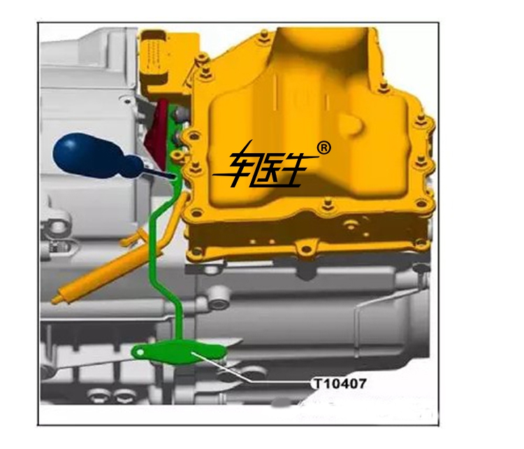大众奥迪DSG双离合变速箱阀体拆离合器压杆与活塞分离工具T10407