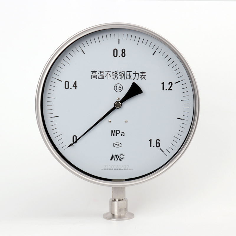 Y250BF不锈钢压力表0-1.6MPa水压油压液压气压表负压表锅炉压力表-图1