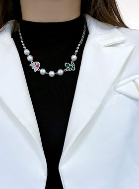 2021年新款嘻哈个性蹦迪锁骨链男