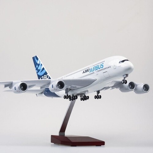 空客A380原型机南航波音B747带轮子合金带灯仿真飞机模型航模客机 - 图0
