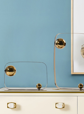 金属几何创意轻奢风书柜装饰品