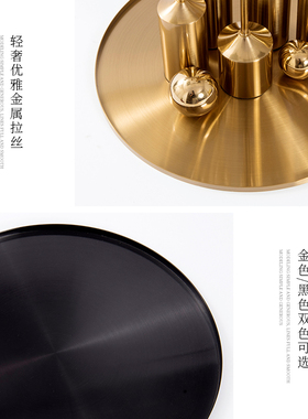 样板房间欧式风金属托盘软装饰品