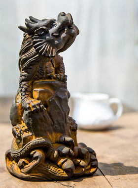 国风中式仿铸铁镇水兽避