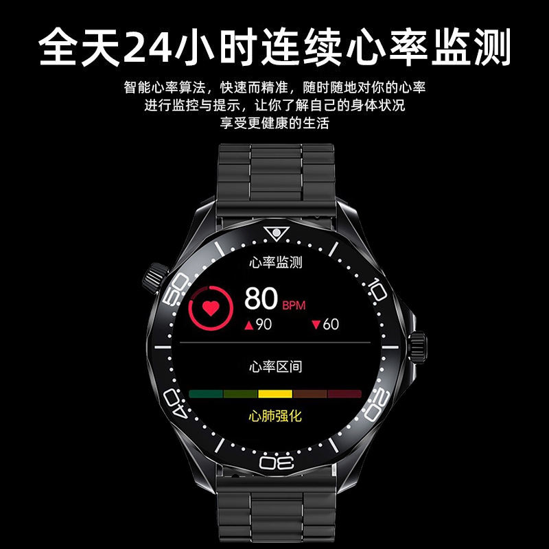 新款GT5智能手表watch5华强北GT5pro指南针无线充NFC多功能手环-图2