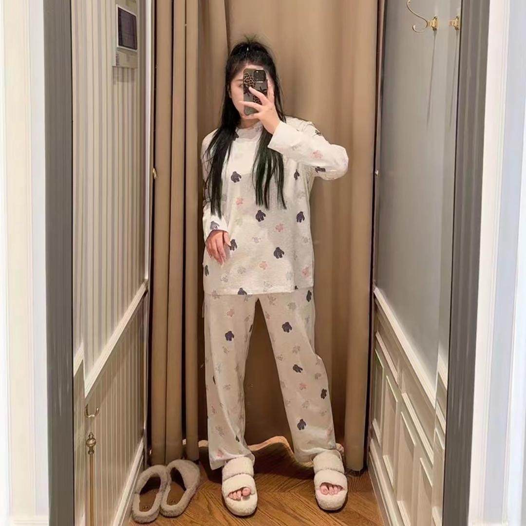 日系情侣款莫代尔棉春秋高级感情侣睡衣女卡通怪兽图案男士家居服,淘宝优惠券,粉丝福利购,淘宝优惠卷