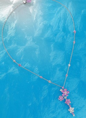 925银满钻繁花锦簇项链