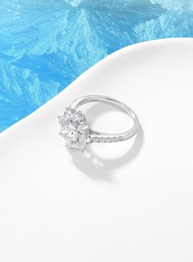 戒指女小众设计s925满镶太阳花