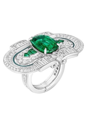 925银镀金戒指高碳钻八角形