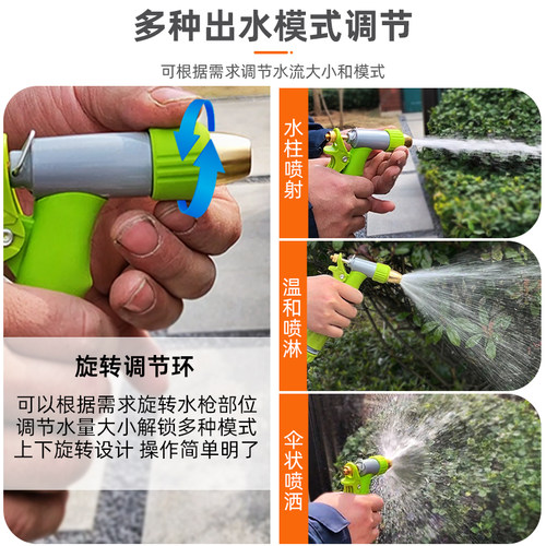 水管软管自来水管子4分洗车花园浇花家用pvc高压防爆防冻橡胶塑料 - 图3