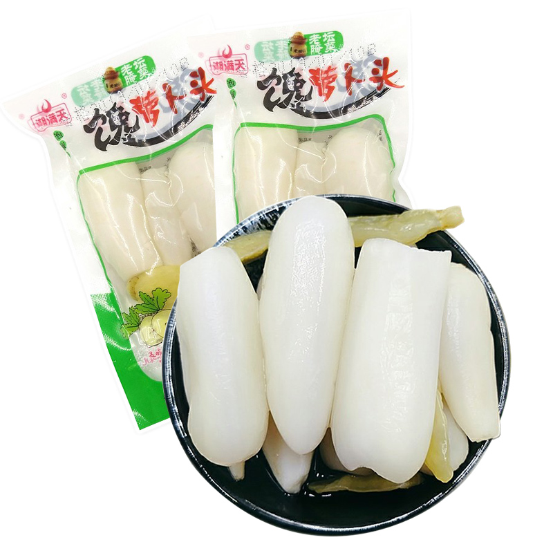 湘满天馋萝卜头泡椒山椒酸辣脆爽口整只萝卜条下饭菜泡菜休闲零食