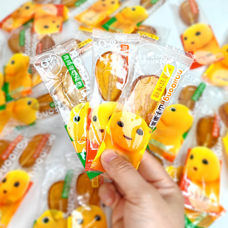 奶龙秋梨膏棒棒糖陈皮味可爱造型儿童解馋糖果网红休闲零食多口味 - 图0