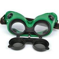 Power lion double turning electric welding working glasses protection glasses anti-glare anti-dust and anti-dust clamshell double lenses
