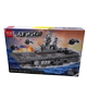 Puzzle toy building blocks assembled airplane ship model