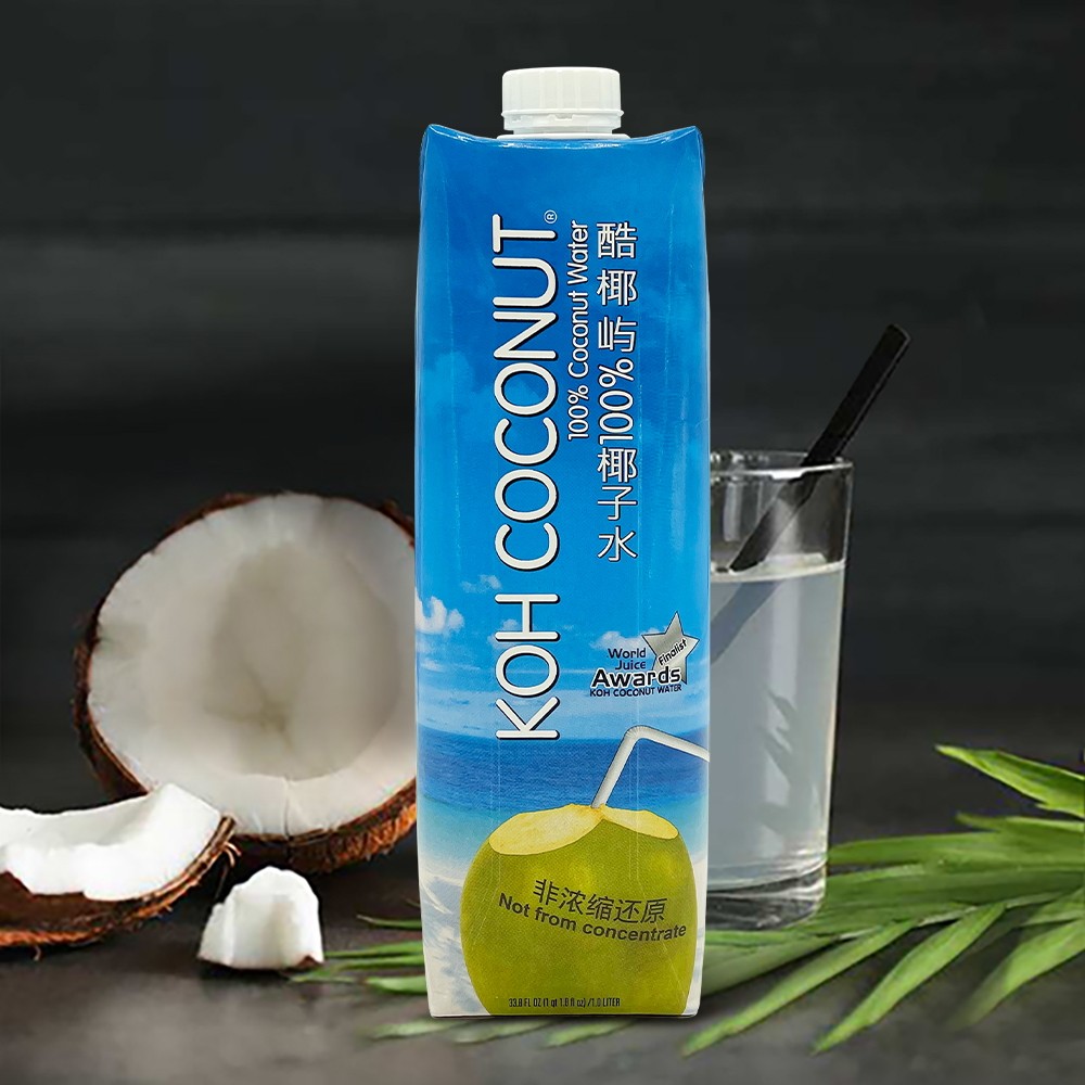 KOH酷椰屿100%椰子水泰国进口纯椰青椰汁水低能量nfc果汁饮料1L*4,淘宝优惠券,粉丝福利购,淘宝优惠卷