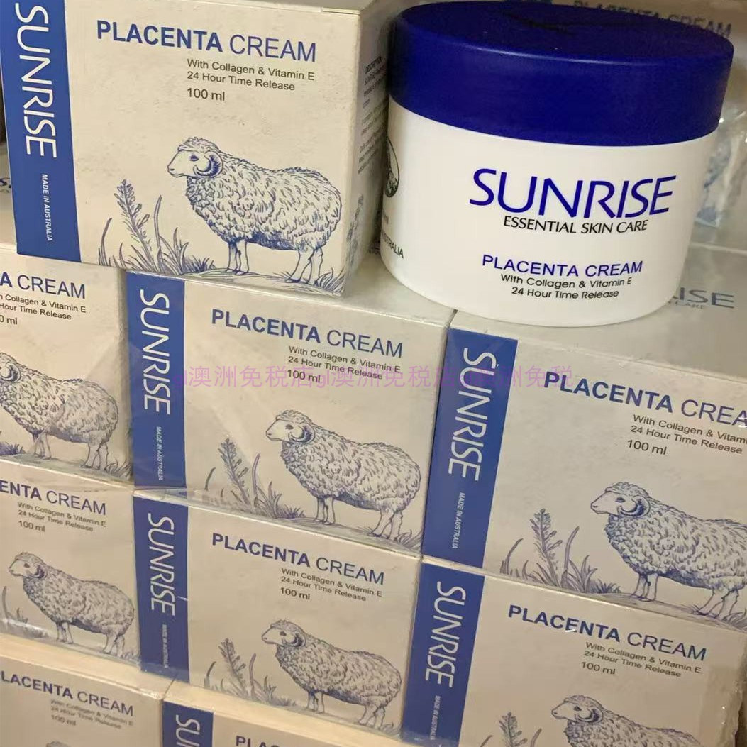 澳洲进口Sunrise羊胎素葡萄籽绵羊油placenta天然薰衣草面霜100ml - 图1