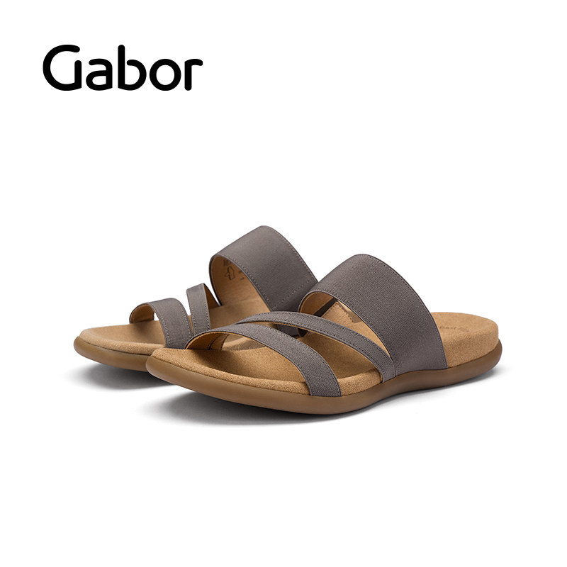 Gabor德国嘉步43702拖鞋  平底绑带防磨脚休闲拖鞋,淘宝优惠券,粉丝福利购,淘宝优惠卷