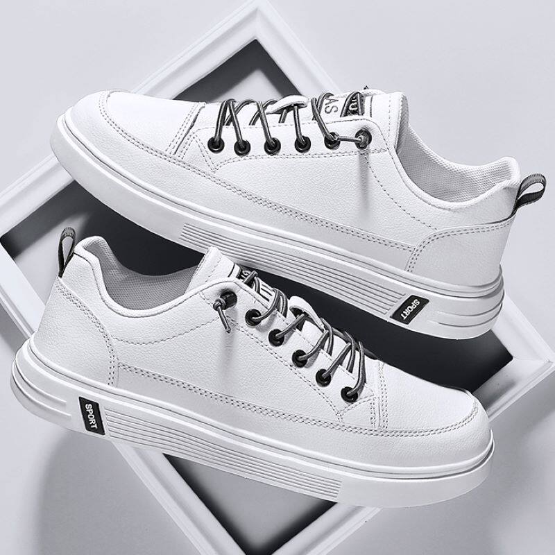 男鞋2025年新款春季小白鞋青少年学生低帮运动板鞋一脚蹬休闲潮鞋