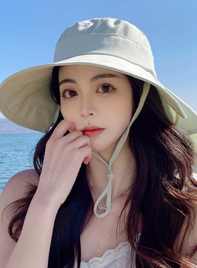 防晒这样大檐披肩遮阳帽出片好看