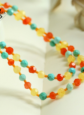 MYPAPA彩多宝绿松石南红玛瑙蜜蜡