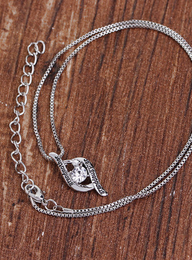 2024春季新款饰品grandmother granddaughter 母亲节礼物镶钻项链