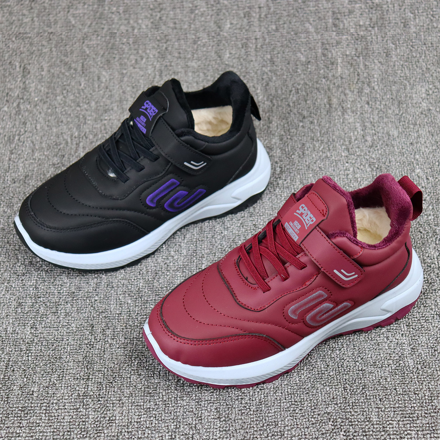 红依利女鞋2025冬季新款舒适休闲健步鞋加厚绒保暖中老年妈妈棉鞋,淘宝优惠券,粉丝福利购,淘宝优惠卷