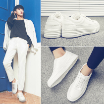 2023 Summer new small white shoes Mens Korean version Trend 100 Lap Shoes Thick Bottom Heightening Sports Casual Shoes Son