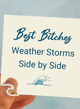 S925纯银镶锆海浪波纹女士戒指