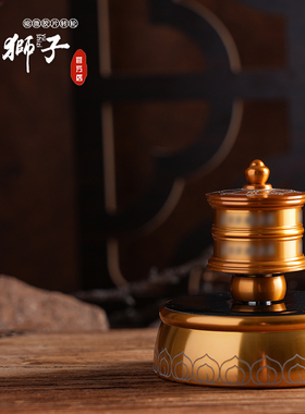 右挽狂澜新品语狮子车载摆件