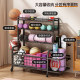 Movable home fitness equipment storage rack