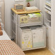 Movable iron simple bedside storage rack small cabinet