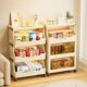 Snack storage shelf storage cabinet home living room multi-layer toy plastic storage rack box floor-standing folding storage cabinet