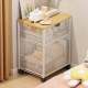 Movable iron simple bedside storage rack small cabinet