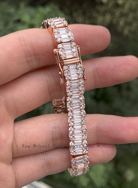 方形18K电镀嘻哈配饰钻链