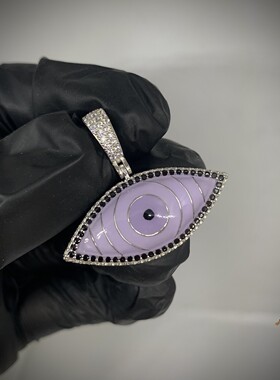 s925纯银钻镶嵌佩恩轮回眼吊坠