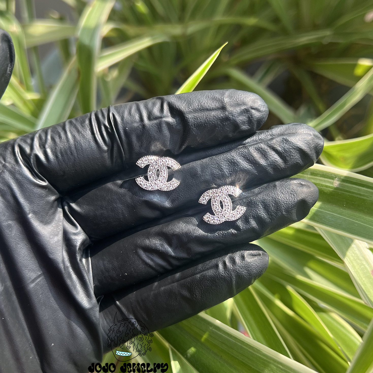 字母C耳钉培育钻Lab Diamond实验室钻石VS镶嵌耳环配饰嘻哈hiphop,淘宝优惠券,粉丝福利购,淘宝优惠卷