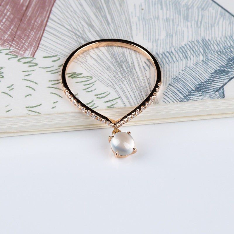 天然a货玻璃种戒面蛋面女士戒指 翠贵人颈饰