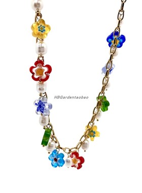 cc宋妍霏琉璃不规则钛钢锁骨链