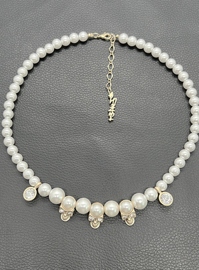 小鬼王琳凯同款珍珠骷髅头项链