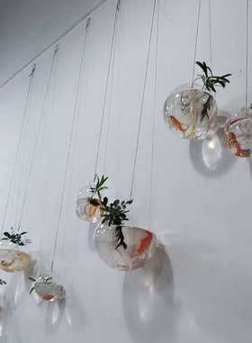 网红小鱼缸悬挂花瓶式迷你乌龟缸