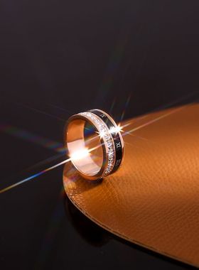 钛钢欧美可转动食指戒五折