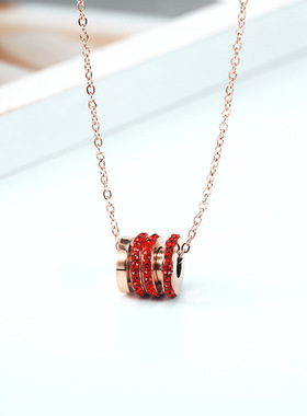 玫瑰金钛钢学生韩版不掉色锁骨链